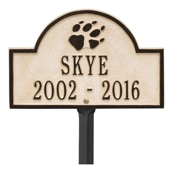 Canine Pet Limestone Memorial Plaque